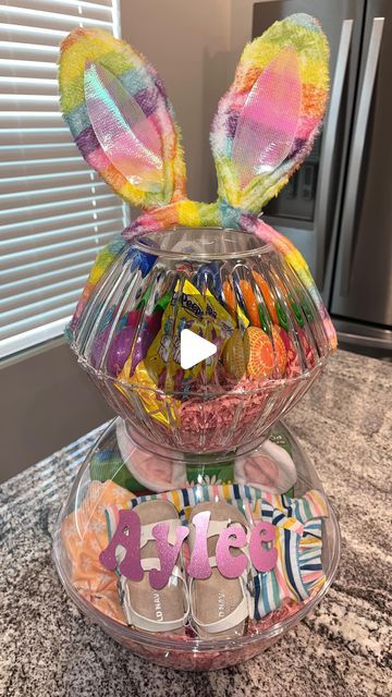 Easter Basket Ideas, Easter Basket Ideas 7-9 Girl, Easter Basket Ideas For Girls 8-10, Easter Baskets For Kids 8-10, Tutu Easter Basket, Easter Egg Basket, Glitter Balloons, Diy Easter Gifts, Easter Bunny Basket