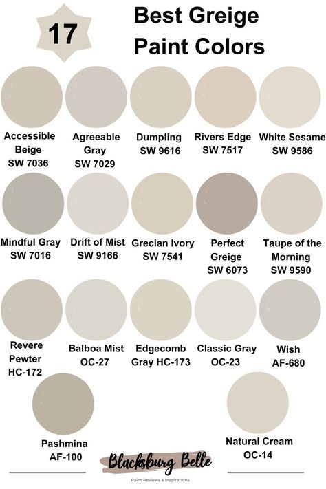 Sandy Grey Paint, Light Color Interior Paint, Sherwin Williams Grey Beige Colors, Best Neutral Wall Paint Colors, Sherman Williams Greige, Greige Bathroom Vanity Paint Colors, Grayish Beige Paint Colors, Greyish Beige Paint Colors, The Best Greige Paint Colors