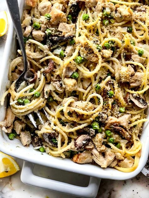 Casserole With Spaghetti Noodles, Turkey Tetrazini, Casserole With Mushrooms, Curry Turkey, Turkey Tetrazzini Recipe, Reheat Turkey, Mediterranean Orzo Salad, Mediterranean Orzo, Cooking Turkey Breast