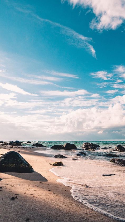 Beach, rocks, sunny day, nature, 1080x1920 wallpaper Tropical Wallpaper, Beach Wallpaper, Types Of Photography, Sunset Beach, Beach Vibes, Scenery Wallpaper, Image Hd, Nature Wallpaper, Beach Photos