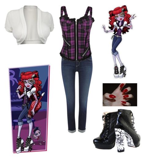 "Operetta - Monster High" by shadow-cheshire ❤ liked on Polyvore featuring AG Adriano Goldschmied Operetta Monster High Cosplay, Operetta Monster High Costume, Monster High Outfit Ideas, Operetta Cosplay, Monster High Outfit Inspiration, Monster High Inspired Outfits, Monster High Aesthetic Outfit, Operetta Monster High, All Monster High Dolls