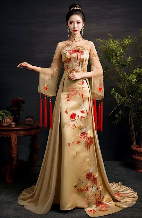 Chinese Fantasy Clothing, Chinese Empress Dress, Chinese Inspired Dress, Hanfu Wedding Dress, Chinese Silk Dress, Red Chinese Dress, Chinese Gown, Chinese Princess Dress, Chinese Empress