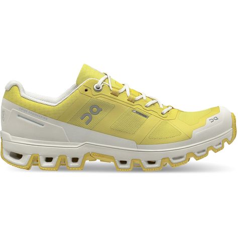 Image of On Cloudventure Waterproof Women Running Shoe - Mustard & Pearl Yellow Running Shoes, Waterproof Running Shoes, Running Form, Womens Hiking Shoes, On Running, Naturalizer Shoes, Trail Running Shoes, Sketchers Sneakers, Trail Running