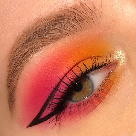 Stop Bragging, Orange Eye Makeup, Artsy Makeup, Sunset Makeup, Voluminous Mascara, Orange Makeup, Birthday Makeup, Volumizing Mascara, Makeup Class