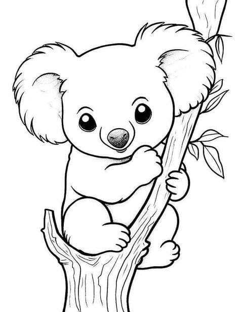 Animal Coloring Pages Free Printable, Koala Drawing, Spring Coloring Pages, Coloring Pages Free Printable, Hello Kitty Coloring, Batman Wallpaper, Cat Coloring Page, Easy Coloring Pages, Cartoon Coloring Pages