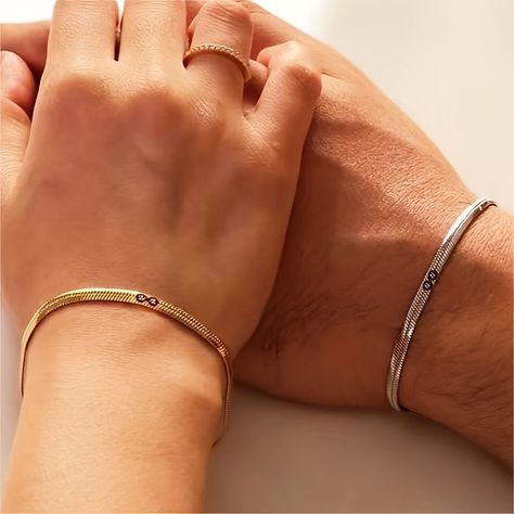 Couple Bracelets Gold, Love Cycle, Jewelry Necklace Simple, Bracelet Couple, Infinite Love, Lucky Bracelet, Bracelet Simple, Bracelets Gold, Bed Furniture Design