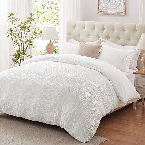 White Duvet Bedding, White Bed Comforters, White Comforter Bedroom, White Bed Covers, Cute Duvet Covers, White Duvet Cover, Bedding Duvet Covers, Twin Comforter Sets, Queen Size Duvet Covers