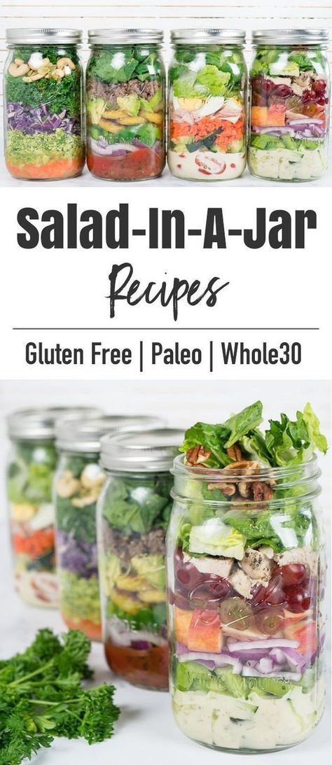 Salad Ideas Healthy, Healthy Salad Ideas, Ideas Healthy Lunch, Salad Jar Recipe, Jar Salads, Mason Jar Salad Recipes, Paleo Salads, Healthy Lunch Ideas, Mason Jar Salad