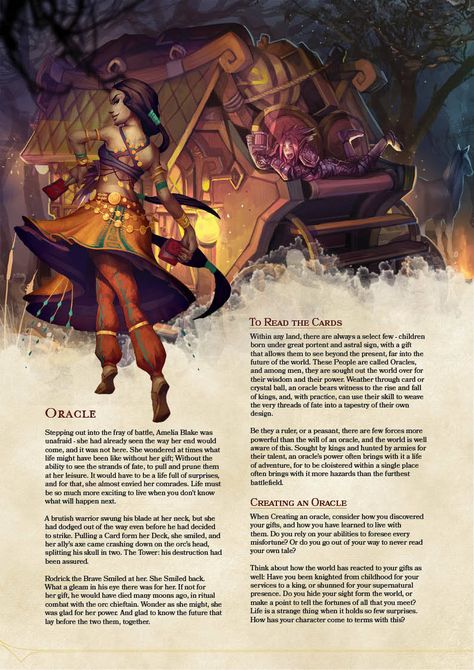 Dungeons And Dragons Races, D D Classes, Dnd Races, Dnd Classes, D D Character Ideas, Dungeons And Dragons Classes, Dnd 5e Homebrew, Dnd Dragons, The Oracle