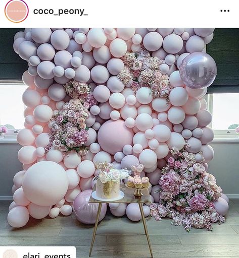 Elari Events, Flowers Balloons, Balloons Galore, Balloons Decor, Deco Ballon, Floral Birthday Party, Baby Shower Deco, Wedding Balloon Decorations, Balloon Installation