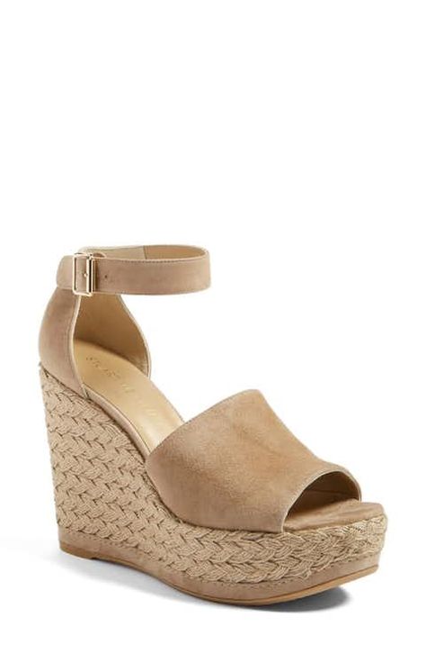 Most Expensive Shoes, 5050 Boots, Work Shoes Women, Expensive Shoes, Cork Wedges Sandals, Womens Sandals Wedges, Suede Wedges, Platform Wedge Sandals, Stuart Weitzman Shoes