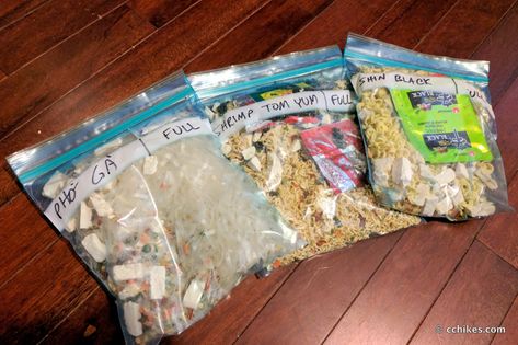 Freezer Bag Backpacking Meals, Freeze Dried Camping Meals, Diy Freeze Dried Meals, Freeze Dried Meals, Freezer Bag Meals, Basic Deviled Eggs Recipe, Freeze Dried Vegetables, Light Dinner Recipes, Freezer Packs