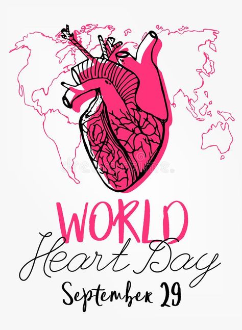 World heart day stock vector. Illustration of illustration - 115172042 World Heart Day Poster, Heart Day Poster, Healthy Logo, World Heart Day, Day Illustration, Creative Graphics, Heart Day, Poster Background, Health Design