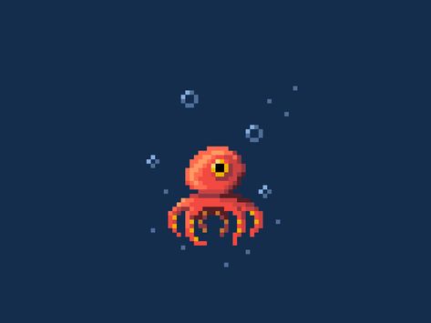 Octopus gif animation swim bubbles water pixel pixel-art octopus character gif animation Nature Character Design, Octopus Gif, Digital Art Nature, Character Design Ideas, Nature Character, Gif Animation, Art Nature, Octopus, Pixel Art