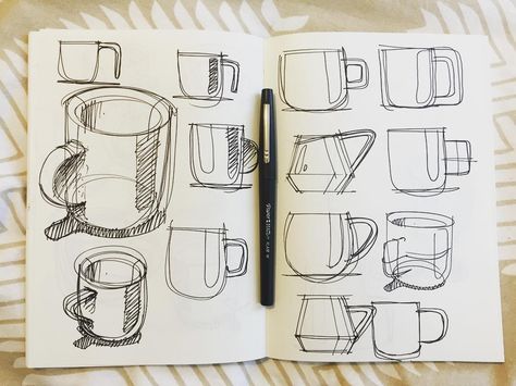 Some tighter coffee mugs/espresso cups. #id #industrial #product #design #sketch… Cups Ideas Design, Industrial Product Design Sketch, Drawing On Cups Ideas, Drawing On Cups, Portfolio Product Design, Product Design Sketch, Industrial Product Design, Industrial Product, Interior Design Drawings