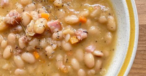 Classic Navy Bean Soup, Navy Bean Soup, Bean Recipe, Soup Beans, Ham Soup, Navy Bean, Ham And Beans, Ham And Bean Soup, Bean Soup Recipes