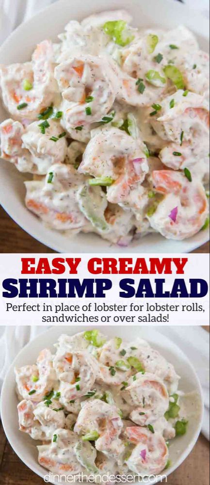 Creamy Shrimp Salad, Shrimp Salads, Mayonnaise Dressing, Shrimp Pasta Salad, Sea Food Salad Recipes, Shrimp Salad Recipes, Creamy Shrimp, Sandwich Fillings, Shrimp Recipes Easy