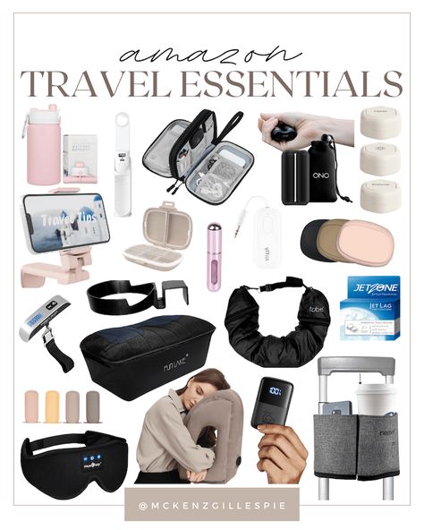 Hand Luggage Essentials, Airplane Necessities, Airplane Bag, Airplane Packing, Amazon Travel Must Haves, Luggage Essentials, Travel Pillow Airplane, Flying Tips, Bag Essentials Travel