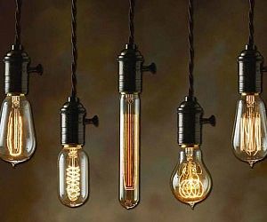 Vintage Light Bulb Edison Light Fixtures, Edison Lamp, Vintage Light Bulbs, Vintage Bulbs, Edison Lighting, Vintage Bulb, Filament Bulb, Antique Lamps, The Ceiling