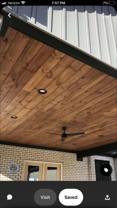 Lean To Ceiling Ideas, Wooden Porch Ceiling Ideas, Carport Ceiling Ideas, Gazebo Ceiling Ideas, Car Siding Ceiling, Gazebo Kitchen, Deck Ceiling Ideas, Patio Ceiling Ideas, Pvc Siding