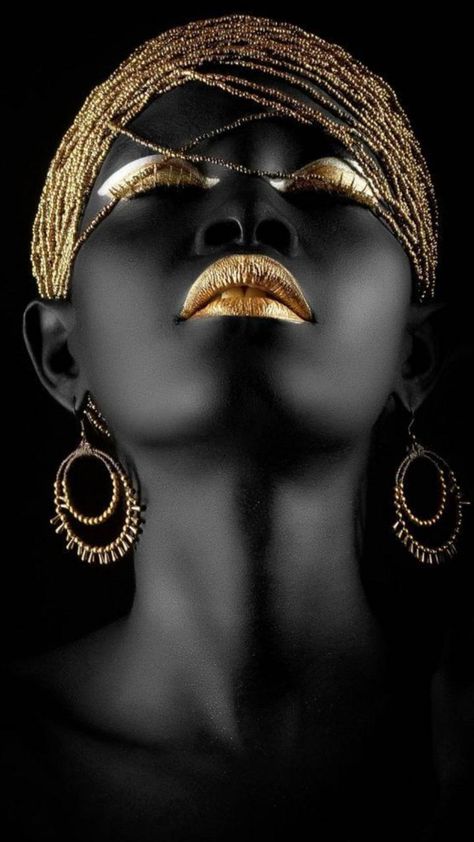 Download Golden make up wallpaper by georgekev - 17 - Free on ZEDGE™ now. Browse millions of popular african Wallpapers and Ringtones on Zedge and personalize your phone to suit you. Browse our content now and free your phone Living Room Poster, African Wall Art, Afrique Art, Women Poster, Foto Art, Black Women Art, 인물 사진, African Women, Beauty Inspiration