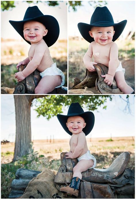 3 Month Old Cowboy Pictures, Western Half Birthday, First Birthday Western Theme Cake Smash, Cowboy Milestone Pictures, Western 1 Year Photos, Cowboy Photoshoot Baby Boy, Western Milestone Pictures, 1st Birthday Cowboy Pictures, My First Rodeo Birthday Pictures