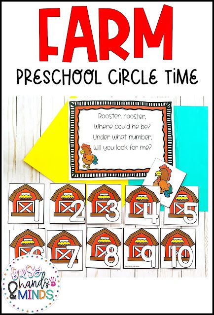 Farm Preschool Circle Time Farm Math Preschool, Farm Math Activities, Preschool Farm Crafts, Farm Theme Preschool Activities, Farm Unit Preschool, Farm Kindergarten, Farm Math, Farm Activities Preschool, Questions Of The Day