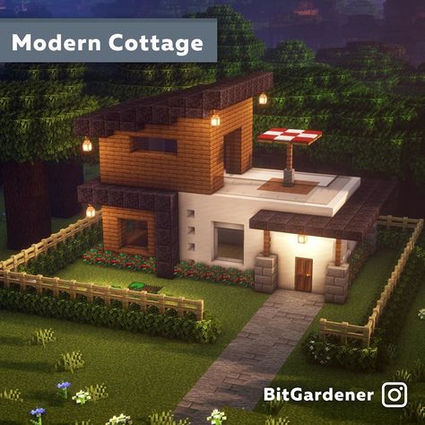 Small Concrete House, Mc Houses, Modern Minecraft Houses, Type Of Content, Minecraft Interior Design, Minecraft House Plans, Bangunan Minecraft, Minecraft Modern, Minecraft House Tutorials