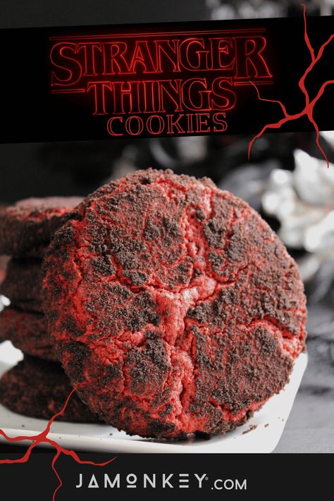 Stranger Things Demogorgon Cake, Stranger Things Dinner Ideas, Stranger Things Food Recipes, Stranger Things Snacks Ideas, Stranger Things Charcuterie Board, Stranger Things Themed Birthday Party, Stranger Things Treats, Stranger Things Birthday Party Food, Stranger Things Recipes