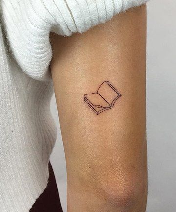 The North Star, 22 Oh-So-Tiny Tattoos We Love - (Page 4) Books Tattoo Ideas For Women, Book Worms Tattoo, Dainty Drawings Simple, Tiny Art Tattoo, Fine Line Balance Scale Tattoo, Tiny Script Tattoos For Women, Storyteller Tattoo, Book Worm Tattoo Ideas, Little Women Tattoo Ideas