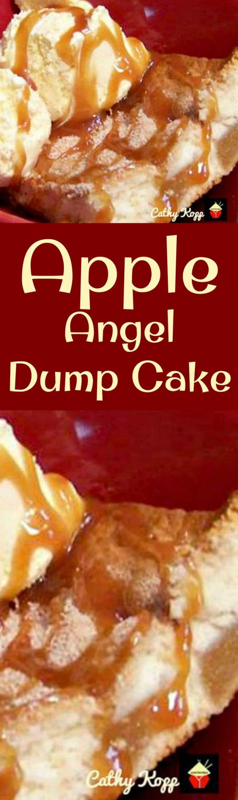 Easy Apple Angel Dump Cake, so delicious with a blob or two of ice cream! Oven or slow cooker, you choose! Apple Sweets, Crustless Pie, Slow Cooker Apple Butter, Angel Food Cake Mix Recipes, Apple Rings, Dump Cakes, Apple Dump Cakes, Slow Cooker Apples, Apple Dessert