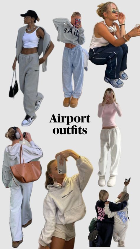 #airport #airplane #airportoutfit #outfit #ootd #comfy #travel #aesthetic Airplane Outfit Comfy, Comfy Cute Airport Outfit, Airport Outfit Comfy, Travel Aesthetic Outfits, Airplane Outfit, Cute Airport Outfit, Comfy Airport Outfit, Airport Airplane, Air Port Outfit