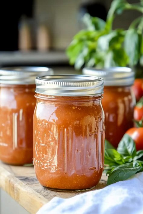 Discover the joy of homemade tomato soup with this easy canning recipe. Enjoy the taste of fresh tomatoes all year round by preserving your own flavorful soup. Learn how to can tomato soup at home and stock up your pantry with delicious comfort food. Whether you're a canning pro or just starting out, this recipe is simple to follow and perfect for beginners. Give the gift of good taste by sharing your homemade canned tomato soup with family and friends. Pressure Canning Tomato Soup, How To Can Tomato Soup, Canned Tomatoes Soup, Tomato Soup To Can, Tomato Soup Recipe For Canning, Tomato Basil Soup Canning Recipe, Tomato Soup Recipe With Fresh Tomatoes, Canned Tomato Soup Recipes, Tomato Soup For Canning