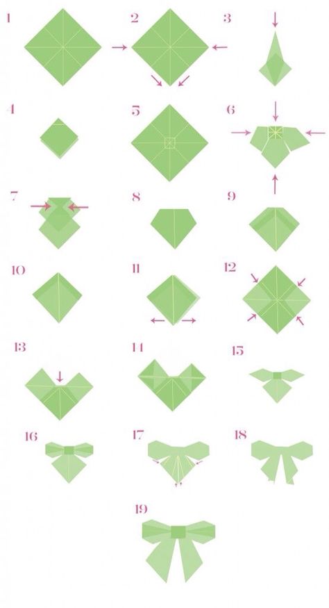 Origami Bow Tutorial! Origami Bow Tutorial, Oragami Bow, Bow Origami, Origami Ribbon, Dragon Origami, Origami Frog, Origami Paper Folding, Origami Star Box, Origami Ball