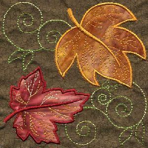 Leaf Quilt, Creeper Minecraft, Embroidery Leaf, Applique Ideas, Quilt Square, Applique Quilting, Fall Quilts, Crazy Quilting, Sewing Appliques