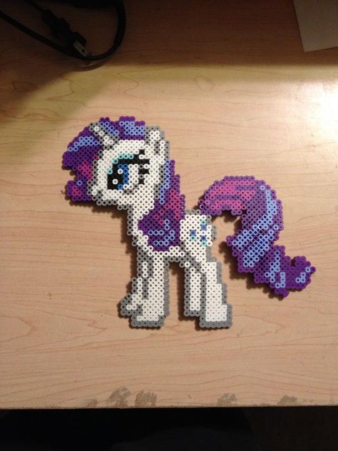 Gabby Crafts, My Little Pony Rarity, Mane 6, Nerd Crafts, Pixel Beads, Perler Crafts, Bead Sprite, Hama Beads Patterns, Beads Pictures