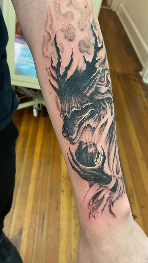 Amelia Tattoo, Vicar Amelia, Cathedral Tattoo, Dark Souls Tattoo, Belly Tattoos, Soul Tattoo, Bloodborne Art, Fantasy Tattoos, Bear Tattoo