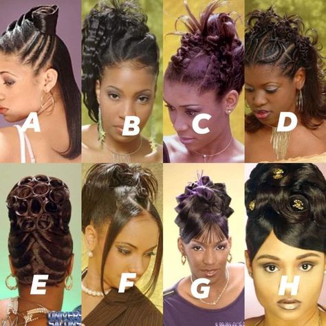 Mo'nique Hairstyles, 90s Hair Editorial, 1990 Hairstyles Black Women, 90s Black Hairstyles Updo, 2000s Black Hair Magazine, 90s Updos For Black Women, 90s Black Woman Hairstyle, Early 2000 Hairstyles Black Women, Early 2000s Updo Hairstyles