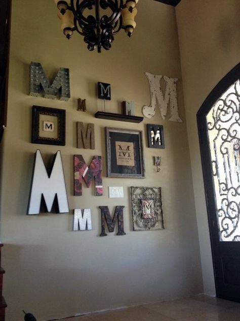 Creative Monogram Wall Art Ideas (23) Key Wall Decor, Wall Decor Amazon, Letters Wall Decor, Initial Wall Decor, Monogram Wall Decor, Monogram Wall Art, Letter Wall Decor, Hallway Art, Initial Wall