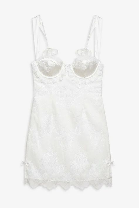 Matching Skirt Set, Lace Trims, Bra Top, Lace Mini Dress, White Crop Top, For Love And Lemons, Cropped Top, White Mini Dress, Bra Tops