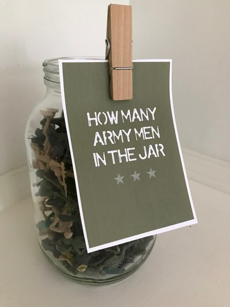 Lords Army Crafts, Army Theme Birthday Party Food, Army Send Off Party Ideas Boot Camp, Army Men Party, Gi Joe Birthday Party, Army Farewell Party Ideas, Army Men Birthday Party, Army Party Food, Navy Bootcamp Party