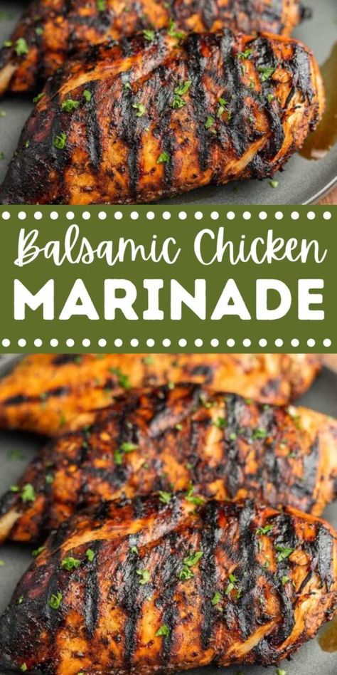 Balsamic Chicken Marinade, Grilled Sides, Quick Chicken Marinade, Balsamic Chicken Marinades, Balsamic Chicken Breast, Healthy Chicken Marinade, Chicken Breast Marinade, Balsamic Chicken Recipes, Balsamic Marinade