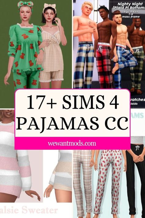 sims 4 pajamas cc Sims 4 Pajama Set, Sims 4 Pajamas Cc, Sims Family, Sims 4 Male, Sims 4 Male Clothes, Cozy Sleepwear, Hair Clothes, Maxis Match, Sims 4 Mods