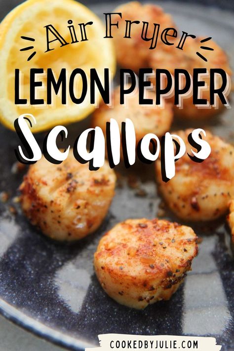 Air Fryer Scallops Recipe, Airfryer Fish, Air Fryer Scallops, Galveston Diet, Air Flyer, Fish Entrees, Scallops Recipe, Air Fryer Fish, Pepper Seasoning