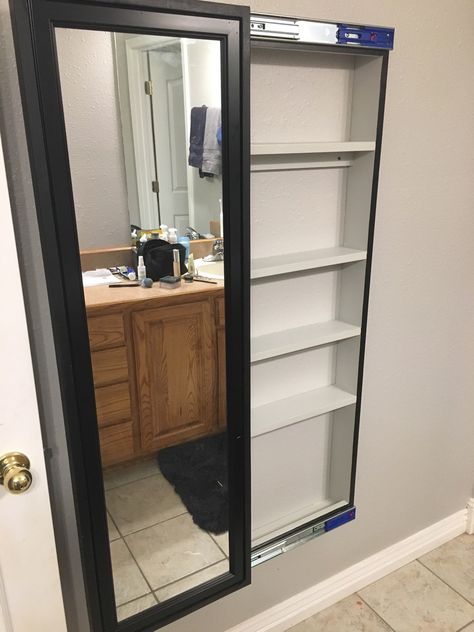 Sliding Mirror, Dressing Table Design, Mirror Cabinet, Storage Mirror, Dressing Mirror, Bathroom Redo, Bedroom Furniture Design, Closet Bedroom, Mirror Cabinets