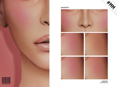 Ts4 Blush Cc, Cosimetic's Sims 4, Sims Baddie, Sims Makeup, Cc Makeup, Sims 4 Piercings, Sims Characters, Alpha Cc, Sims 4 Family