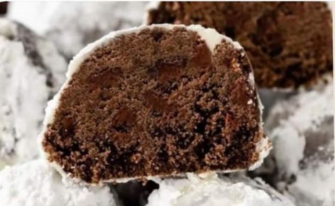 Double Chocolate Snowball Cookies Chocolate Snowball Cookies, Chocolate Snowballs, Unsweetened Cocoa Powder, Snowball Cookies, Cookies Christmas, Dough Balls, Double Chocolate, Unsweetened Cocoa, Semisweet Chocolate