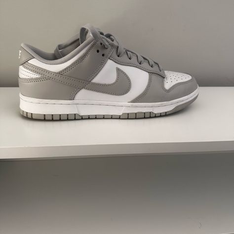 Grey Dunks. Literally Worn One Time. Basically Brand New. Nice Nike Shoes, Nike Dunks Gray, Womens Nike Dunks, Grey Dunks, Nike Shoes For Women, Shoes Women Sneakers, Nike Shoes Women Fashion, Pretty Sneakers, Crocs Fashion