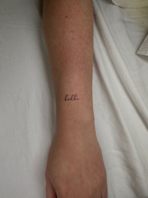 Line Cursive Tattoo, Fine Line Cursive Tattoo, Cursive Font Tattoo, Cursive Tattoo, Font Tattoo, Brother Tattoos, Tattoo Fonts Cursive, Cursive Tattoos, Text Tattoo