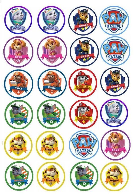 Paw Patrol Cups, Paw Patrol Badge, Paw Patrol Stickers, Imprimibles Paw Patrol, Paw Patrol Printables, Paw Patrol Cupcakes, Paw Patrol Birthday Theme, Paw Patrol Decorations, Paw Party